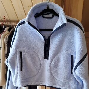 Light Blue Fleece Half-Zip Pullover